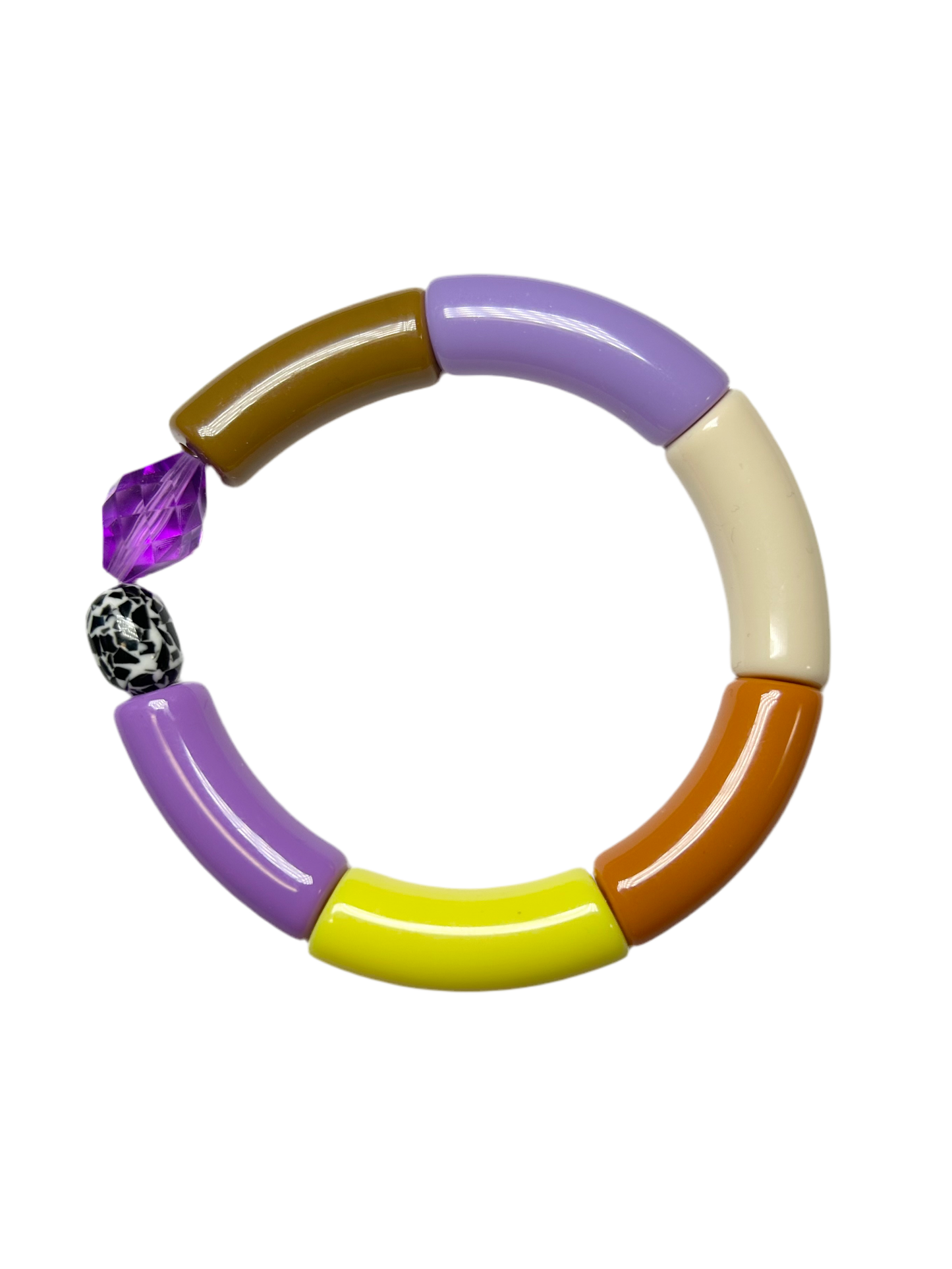 Bracelet violet et marron