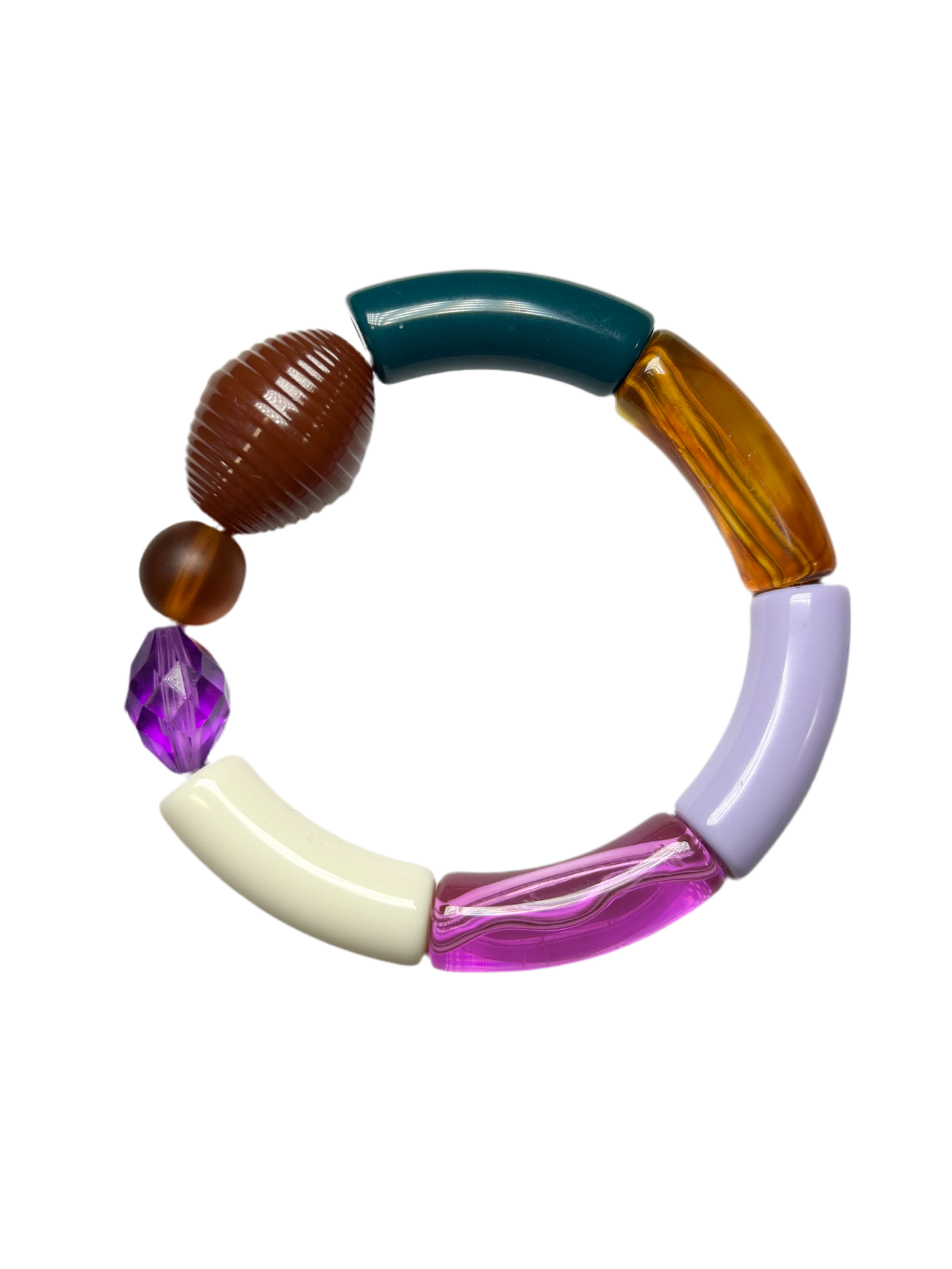 Bracelet violet et marron