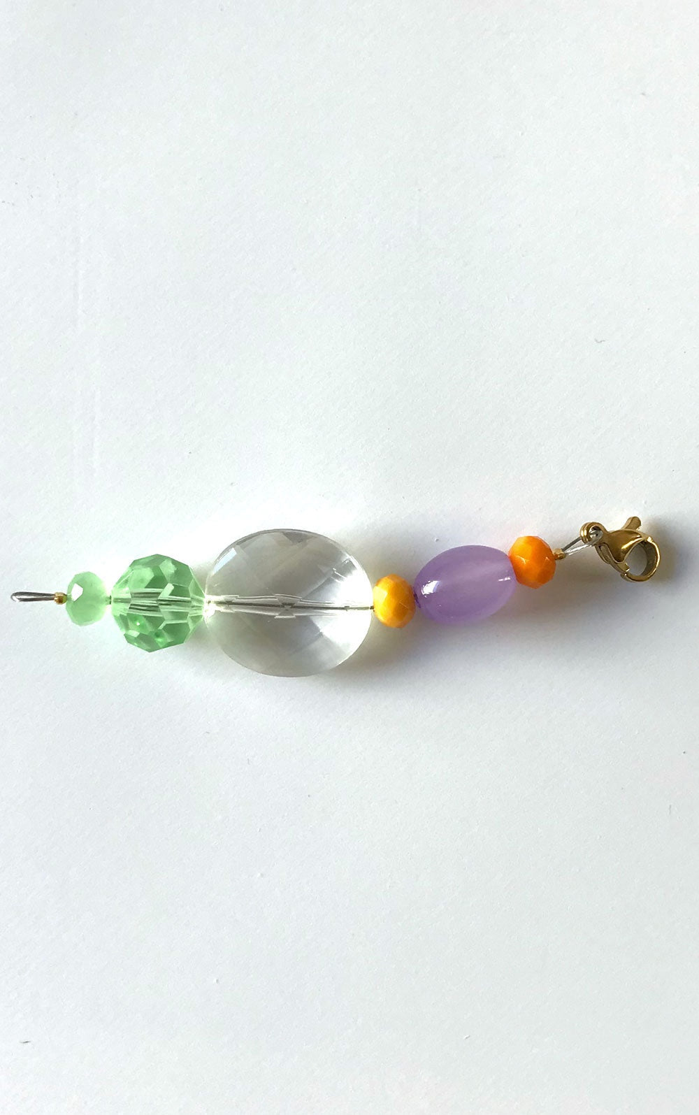 Pendentif extension de chaîne en perles colorées n°4