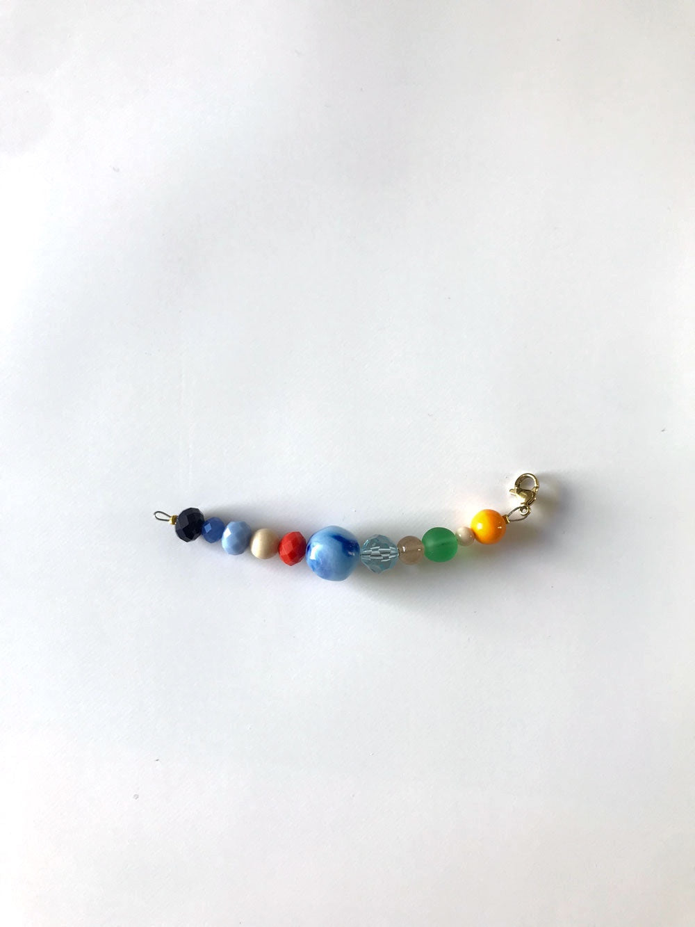 Pendentif extension de chaîne en perles colorées n°5