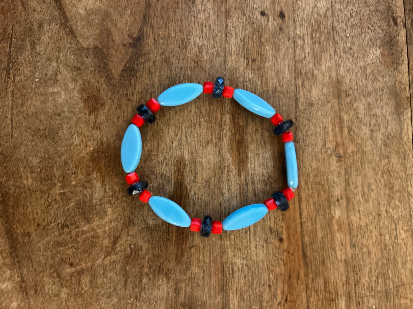 Bracelet épis, bleu, turquoise ou rouge