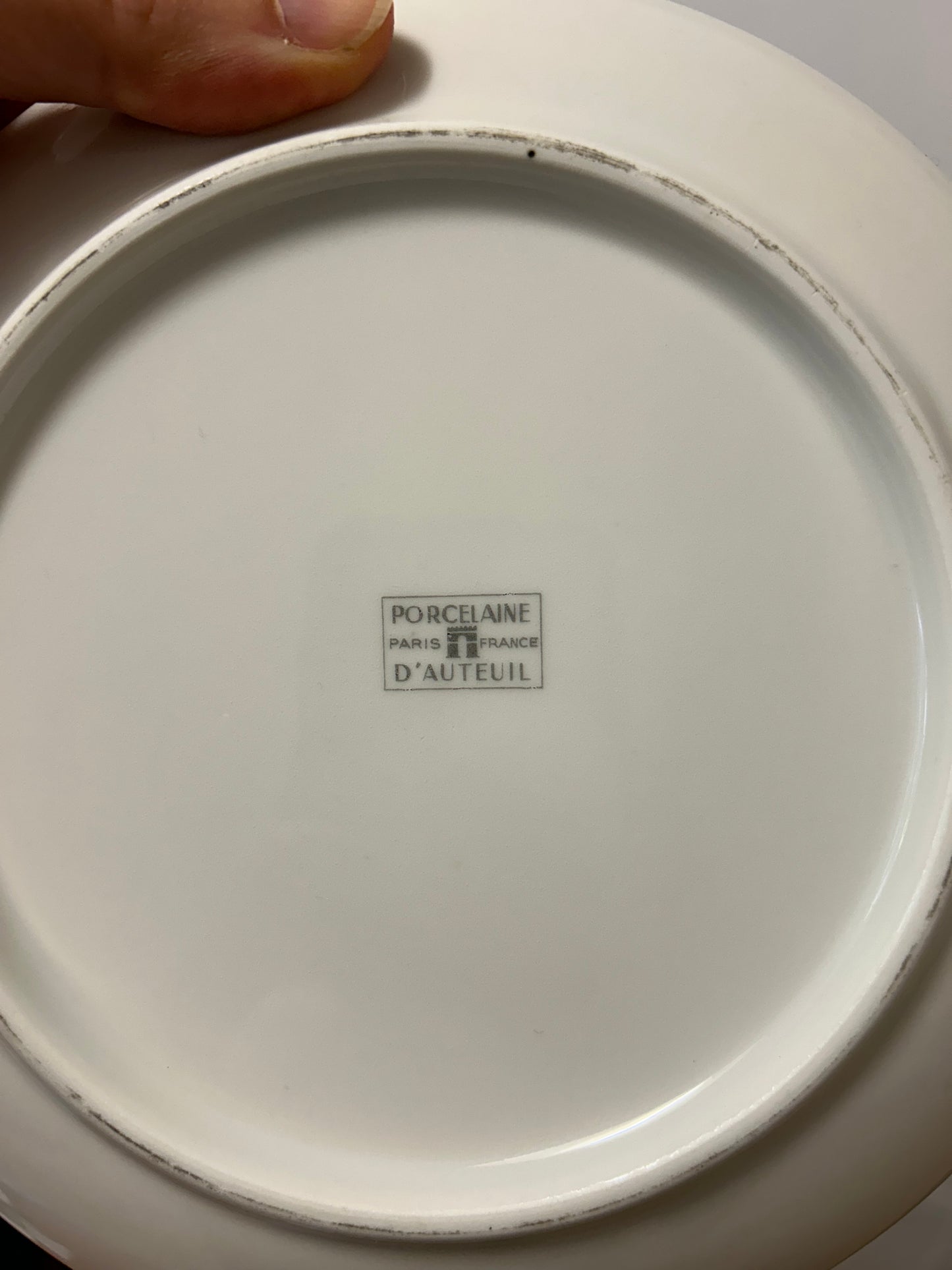 Ensemble d’assiettes à salade porcelaine d’Auteuil