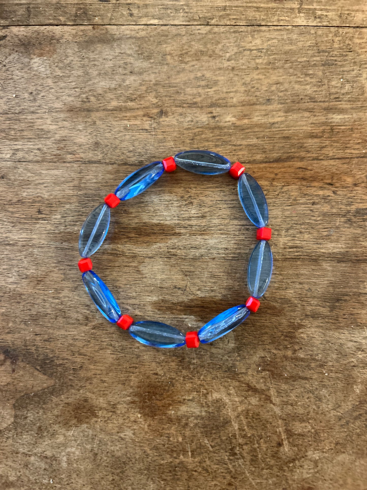 Bracelet épis, bleu, turquoise ou rouge