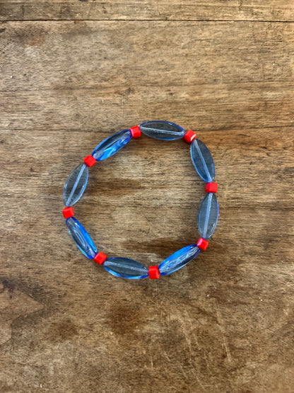 Bracelet épis, bleu, turquoise ou rouge