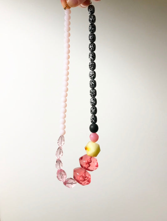 Collier Rose et Noir