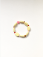 Bracelet petites perles blanches et multicolores