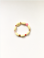 Bracelet petites perles blanches et multicolores